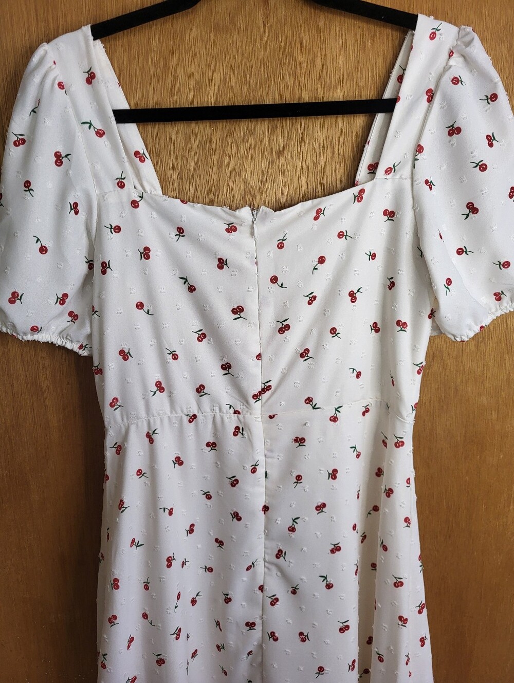 Petal And Pup Jill Cherry Print Milkmaid Midi Dress Shirred Bust Detail. Large - Picture 10 of 16